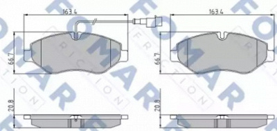 FOMAR FRICTION fo934281 -  Комплект тормозных колодок, дисковый тормоз